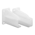 R7227 Rear Drawer Track Back Plate & R7240 Side Track Brackets - Plastic, White, 75 Lb Load, With Fasteners